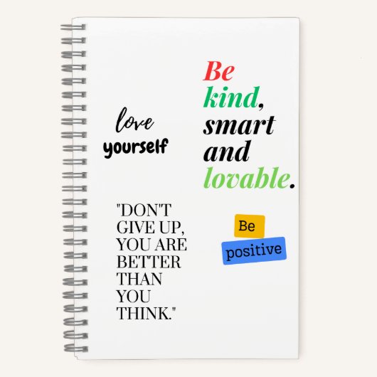 positiv sein notizblock (Vorderseite)