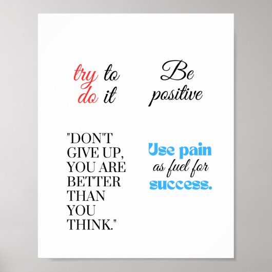 positiv sein poster (Vorne)