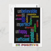 positiv sein postkarte (Vorne/Hinten)