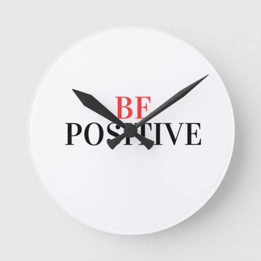 positiv sein runde wanduhr (Vorderseite)