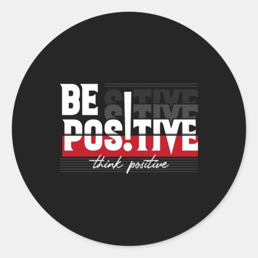 positiv sein runder aufkleber (Vorderseite)