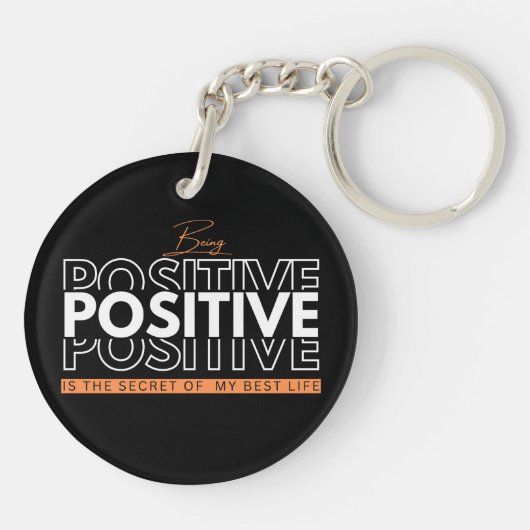 Positiv sein schlüsselanhänger (Rückseite)