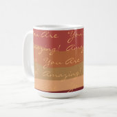 Positiv sind Sie Phantastisch farbig Kaffeetasse (Vorderseite Links)