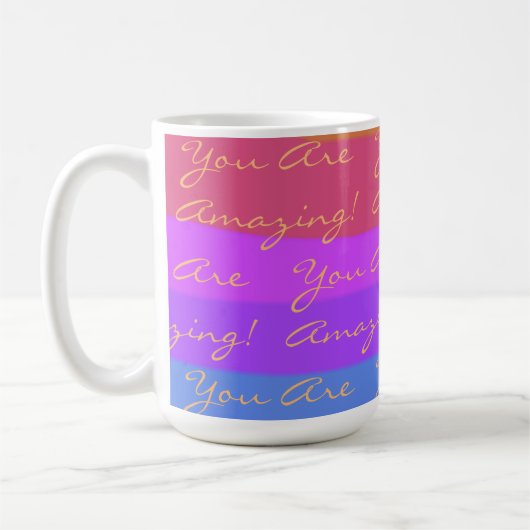 Positiv sind Sie Phantastisch farbig Kaffeetasse (Links)