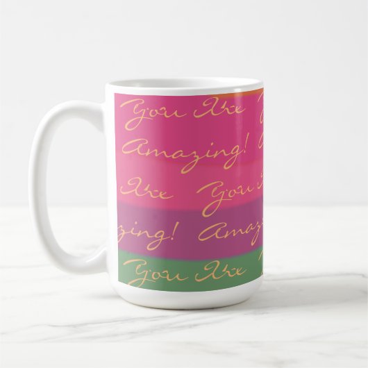 Positiv sind Sie Phantastisch farbig Kaffeetasse (Links)