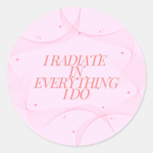 Positiv, spirituell, inspirierend, Motivierend Runder Aufkleber