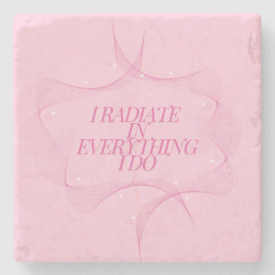 Positiv, Spirituell, Inspirierend, Motivierend  Steinuntersetzer