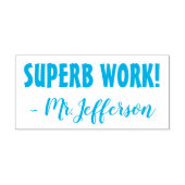 Positiv "SUPERB WORK!" + Benutzerdefinierter Tutor Permastempel (Design)