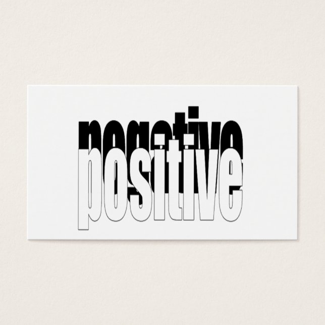 Positiv und negativ (Vorderseite)