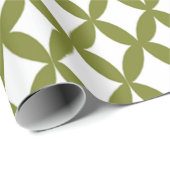 Positiv und Negativ Olive Green Geschenkpapier (Rolleneckpunkt)