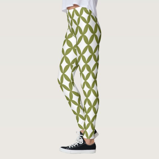 Positiv und Negativ Olive Green Leggings (Links)