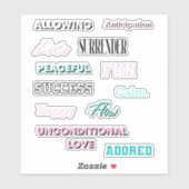 Positive 90er-Affirmation-Stickers Aufkleber (Blatt)