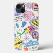 Positive Affirmation-Aufkleber-Collage Case-Mate iPhone Hülle (Rückseite)