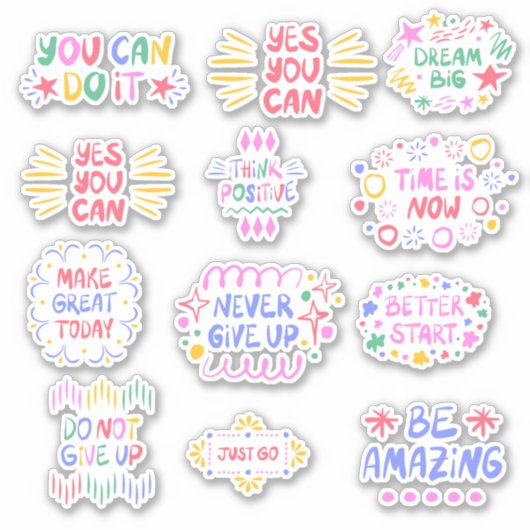 Positive Affirmation Custom-Cut Vinyl Sticker (Vorderseite)