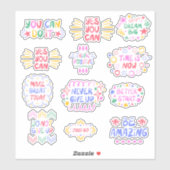 Positive Affirmation Custom-Cut Vinyl Sticker (Blatt)