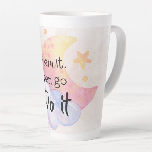 Positive Affirmation Latte Tasse | Inspirierend (Rechte Ecke)