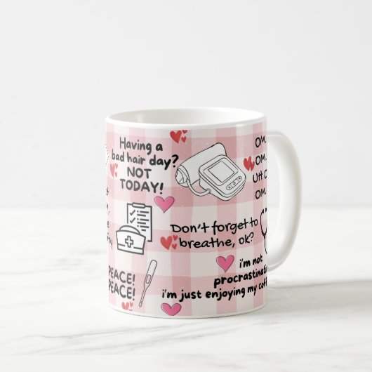 Positive Affirmation lizenzierte Practical Nurse T Kaffeetasse (VorderseiteRechts)