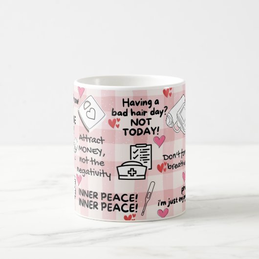 Positive Affirmation lizenzierte Practical Nurse T Kaffeetasse (Mittel)