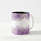 Positive Affirmation Marble Green/Gold Zweifarbige Tasse (VorderseiteRechts)