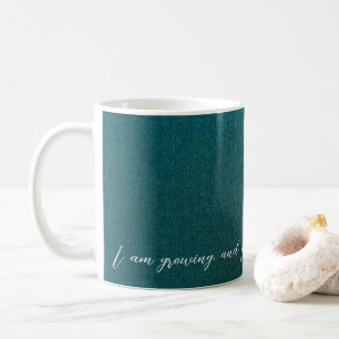 Positive Affirmation Sleek Green/Gold Kaffeetasse