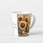 Positive affirmation Sunflowers Watercolor Art Milchtasse (Rechte Ecke)