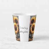 Positive affirmation Sunflowers Watercolor Art Milchtasse (Vorderseite)