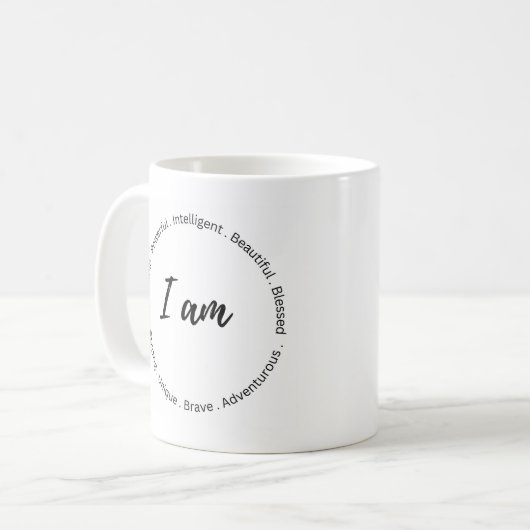 Positive Affirmation Tasse (Vorderseite Links)
