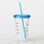 Positive Affirmation Water Imprinting Tumbler Acryltrinkbecher (Links)