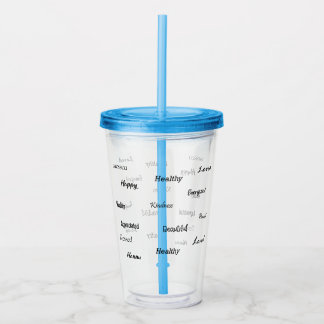Positive Affirmation Water Imprinting Tumbler Acryltrinkbecher