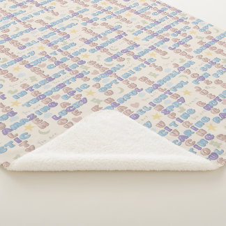 Positive Affirmationen Baby-Nursery Rosa Sherpadecke