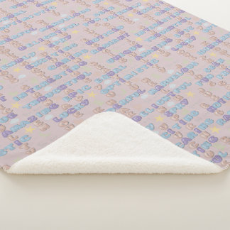 Positive Affirmationen Baby-Nursery Rosa Sherpadecke