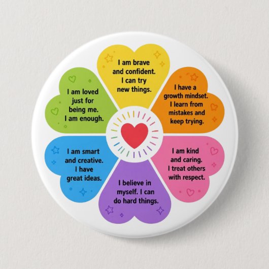 Positive Affirmationen Button (Vorderseite)