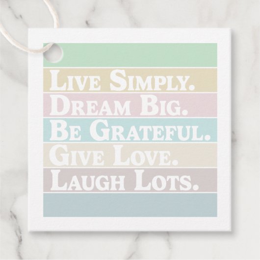 Positive Affirmationen Geschenkanhänger (Vorderseite)