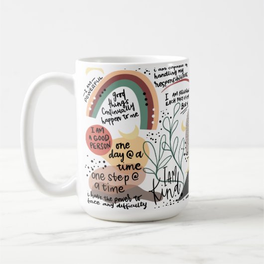 Positive Affirmationen Kaffeetasse (Links)