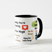 Positive Affirmations Colorful Mindset Mug Tasse (VorderseiteRechts)