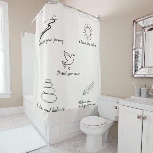 Positive Affirmations Duschvorhang (Beispiel)