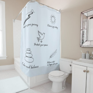 Positive Affirmations Duschvorhang