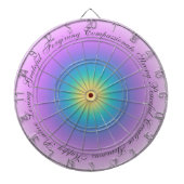 Positive Affirmations Lilac Energy Glow Dartboard Dartscheibe (vorne)