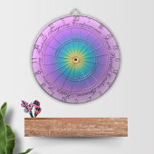 Positive Affirmations Lilac Energy Glow Dartboard Dartscheibe