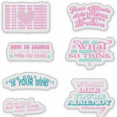 Positive Affirmations Mirror trendy Pack Set von Aufkleber (Vorderseite)
