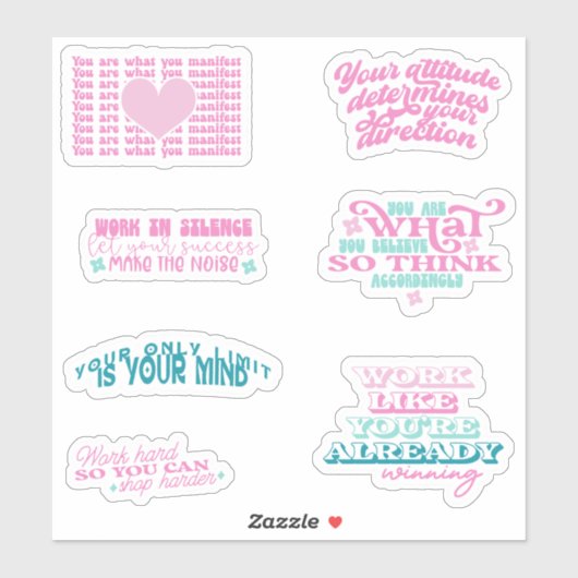 Positive Affirmations Mirror trendy Pack Set von Aufkleber (Blatt)