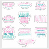 Positive Affirmations Spiegelpack Set von Aufkleber (Blatt)