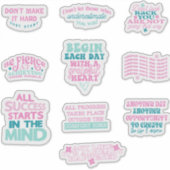 Positive Affirmations Spiegelpack Set von Aufkleber (Vorderseite)