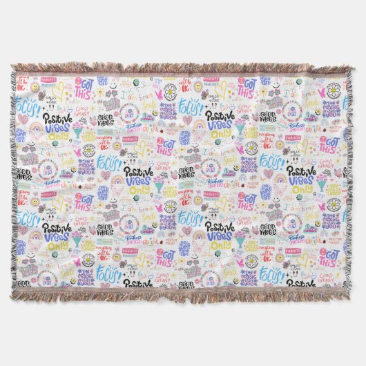 Positive Affirmations Throw Blanket Decke (Vorderseite)