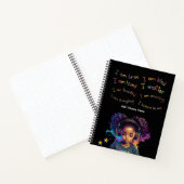 Positive Affirmations von Black Girl Notizblock (Innenseite)