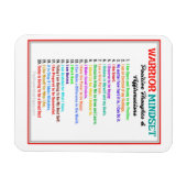 POSITIVE AFFIRMATIONS WARRIOR MINDSET MAGNET (Horizontal)