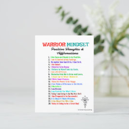 Positive Affirmations Warrior Mindset Postkarten