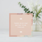 Positive Affirmationskarte zu sein (Stehend Vorderseite)