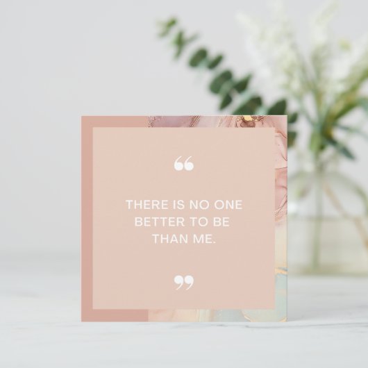 Positive Affirmationskarte zu sein (Stehend Vorderseite)