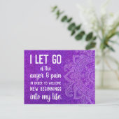 Positive Affirmative Anger Management-Inspiration Postkarte (Stehend Vorderseite)